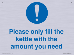 Please only fill the kettle with the amount you need
